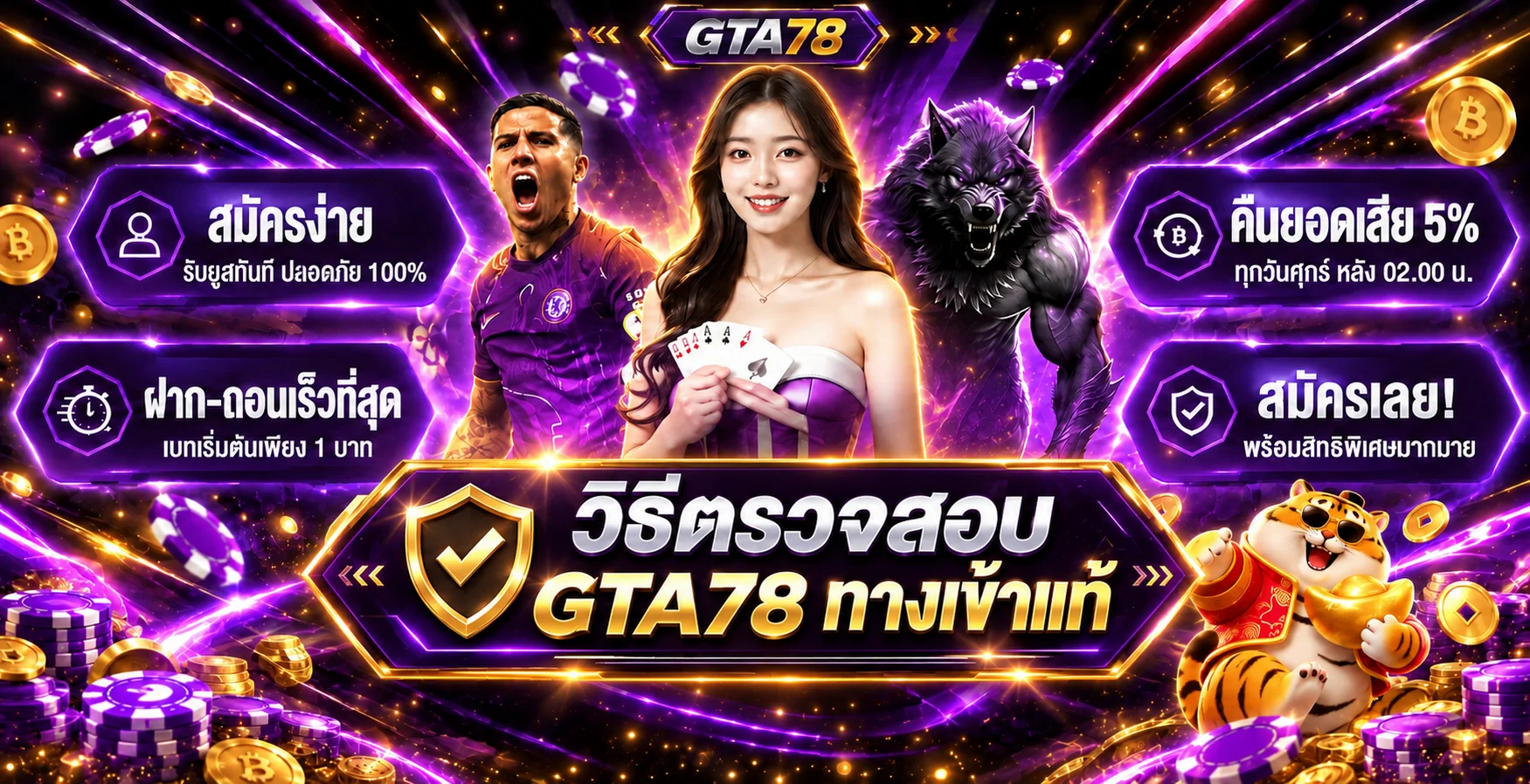 GTA78 ทางเข้าแท้ วิธีตรวจลิงก์และแก้เข้าไม่ได้